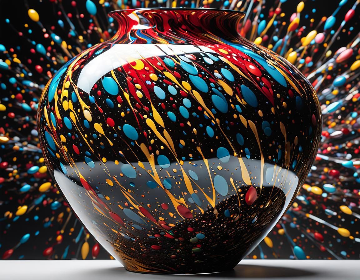 Rubin Vase Optical Illusion in Candy Art Style