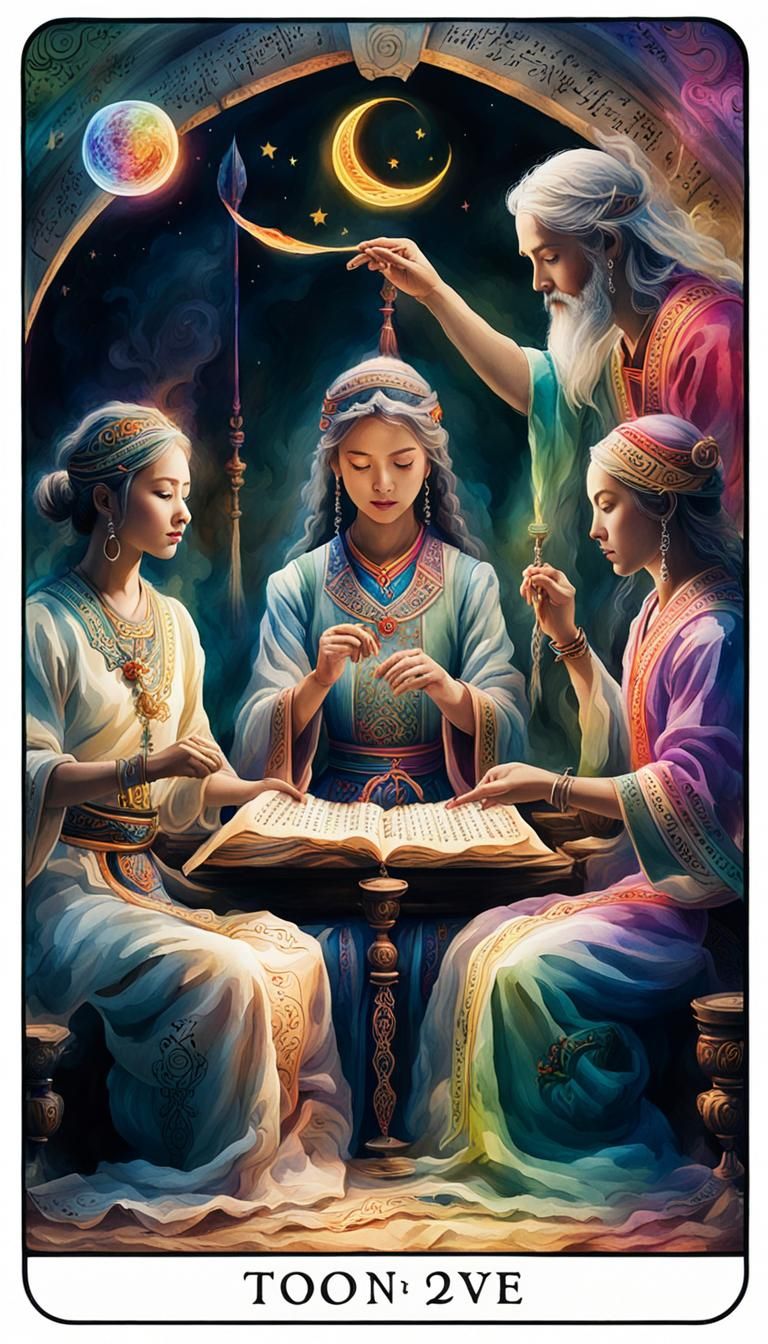 Hand of Fate: Vibrant Fantasy Art in Watercolor Style