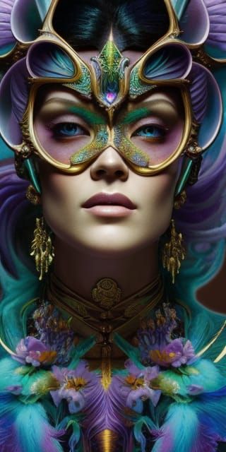 Mother Nature Portrait in Baroque Surrealism