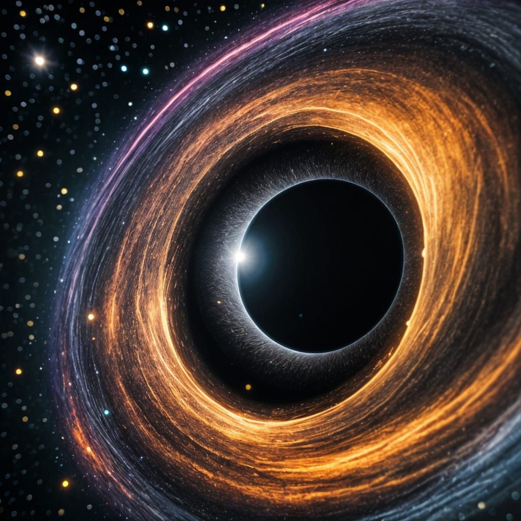 Black Hole Devouring Light: Professional Photography