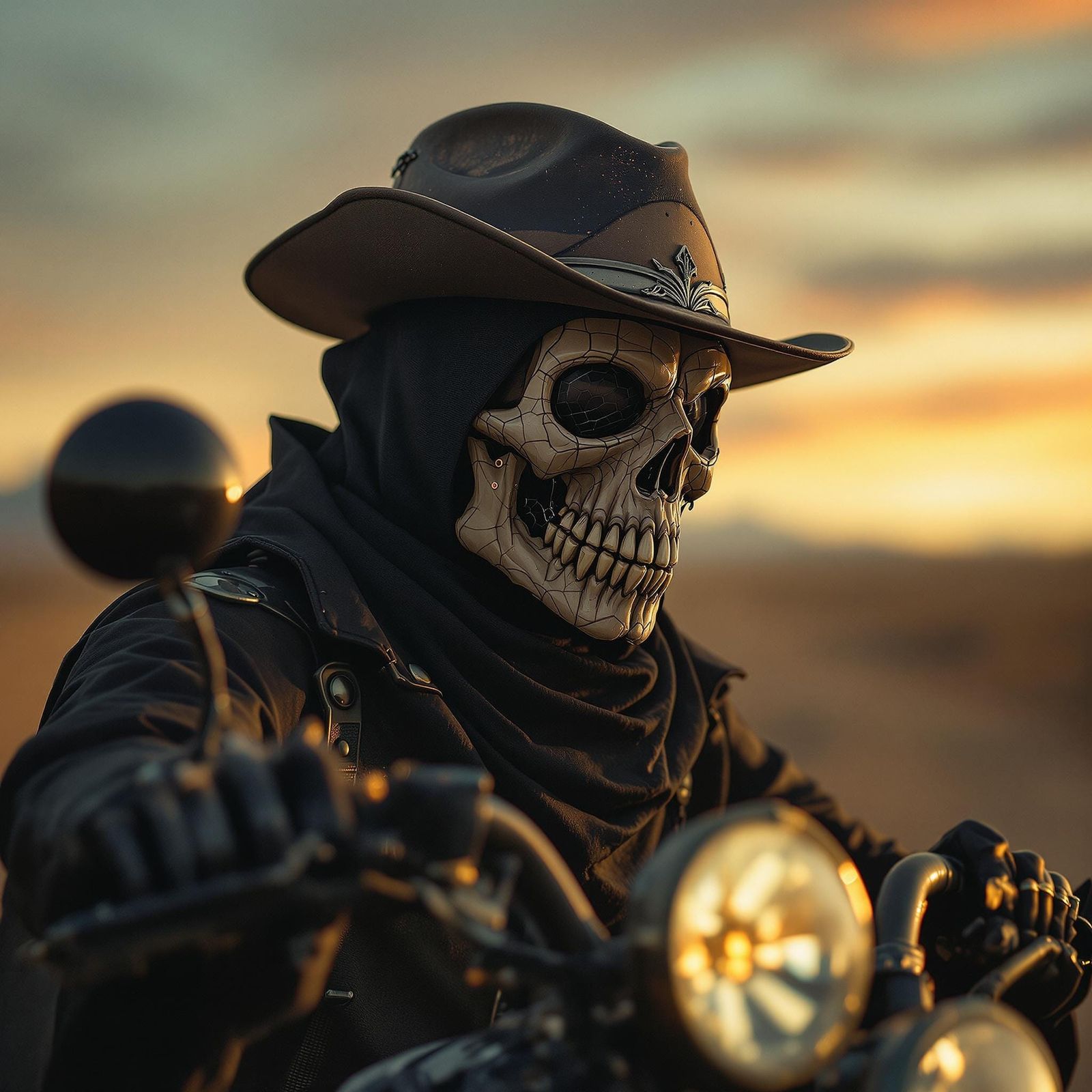Dark Western Bone Rider at Dusk