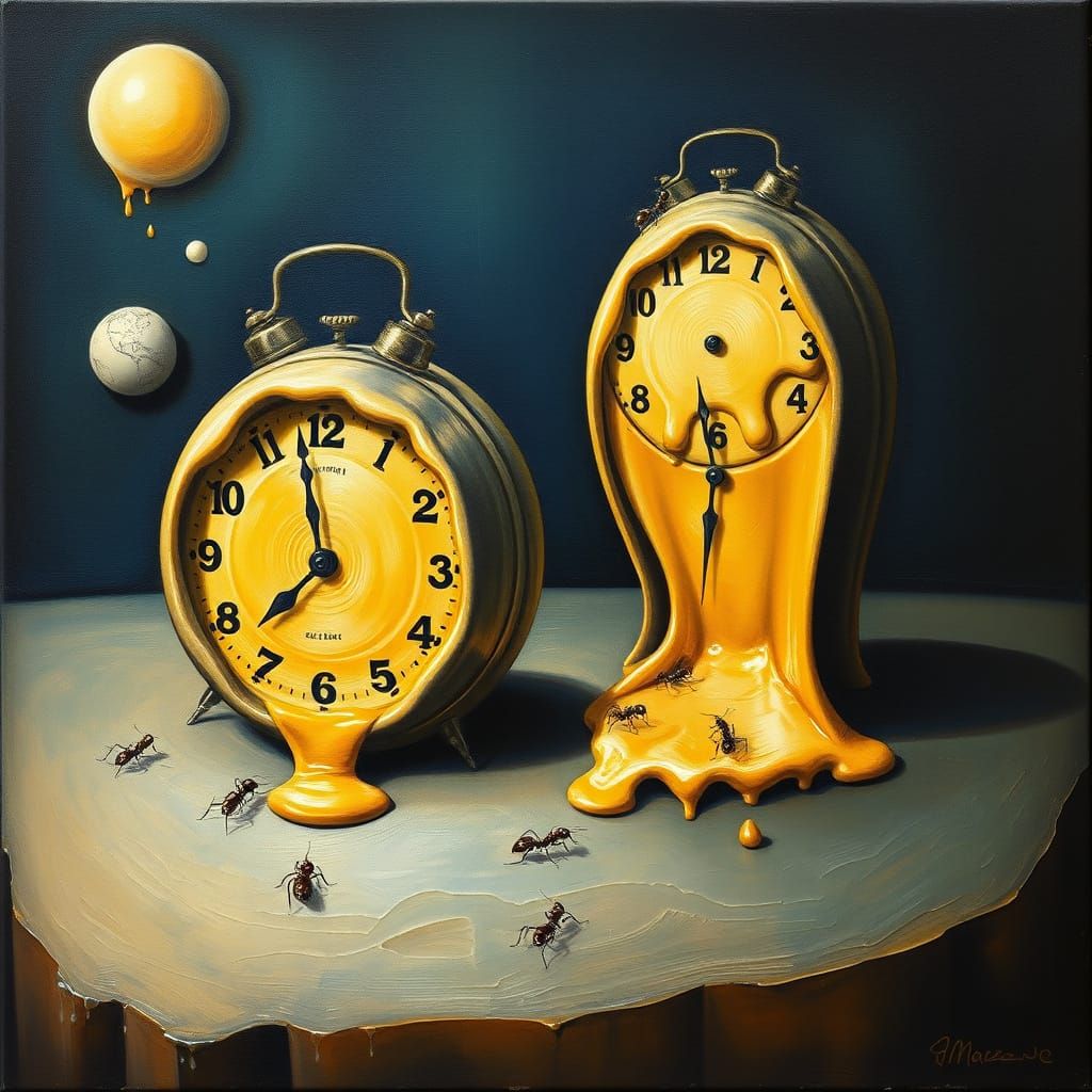 Melting Clocks: A Surrealist Homage to Dali