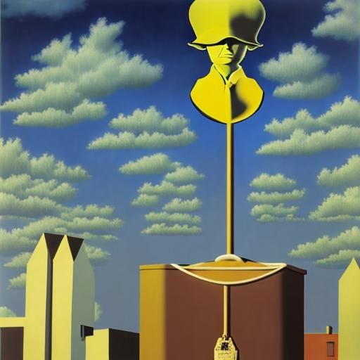 Surrealist Image in the Style of Magritte