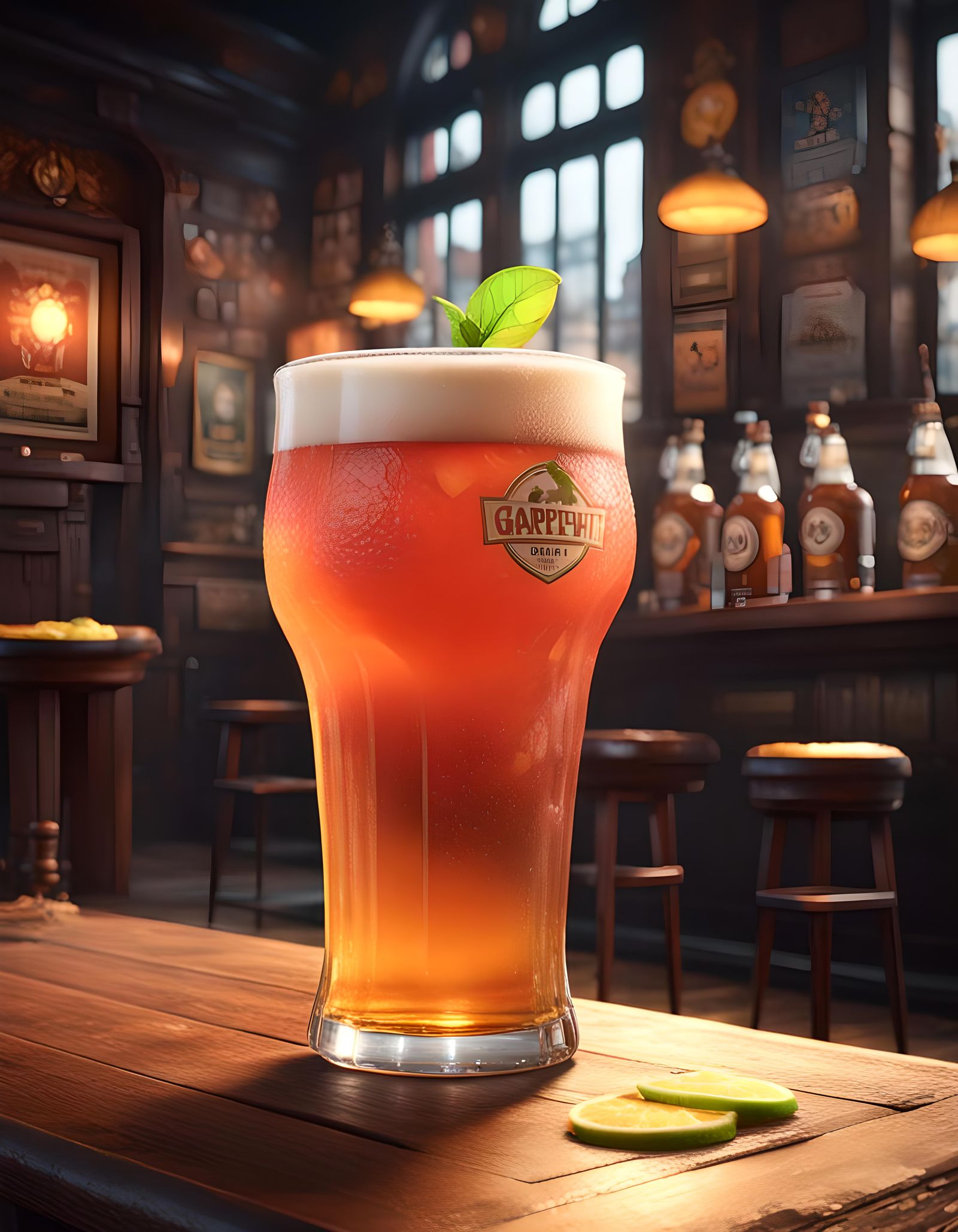 Grapefruit IPA in Pub: 3D Game Cinematic Graphics