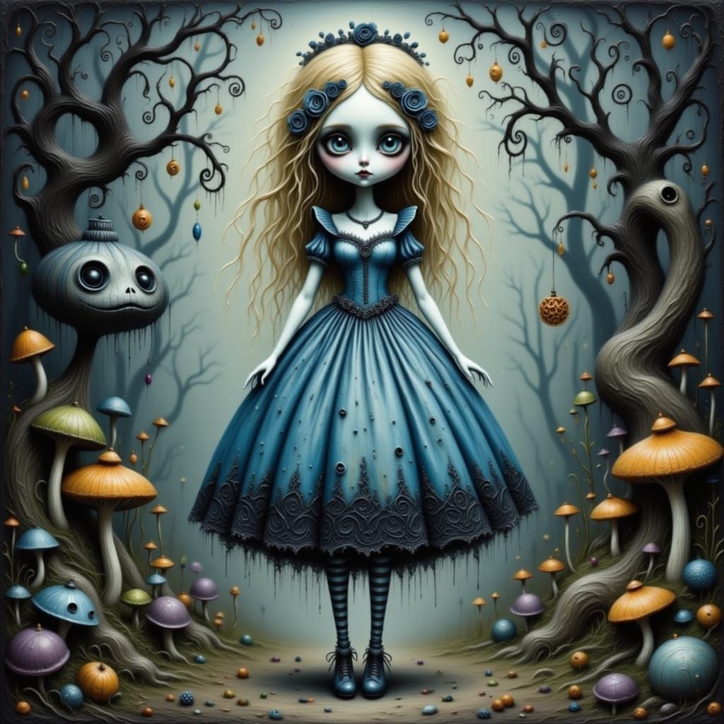 Alice in Wonderland: A Haunting Burton-esque Vision