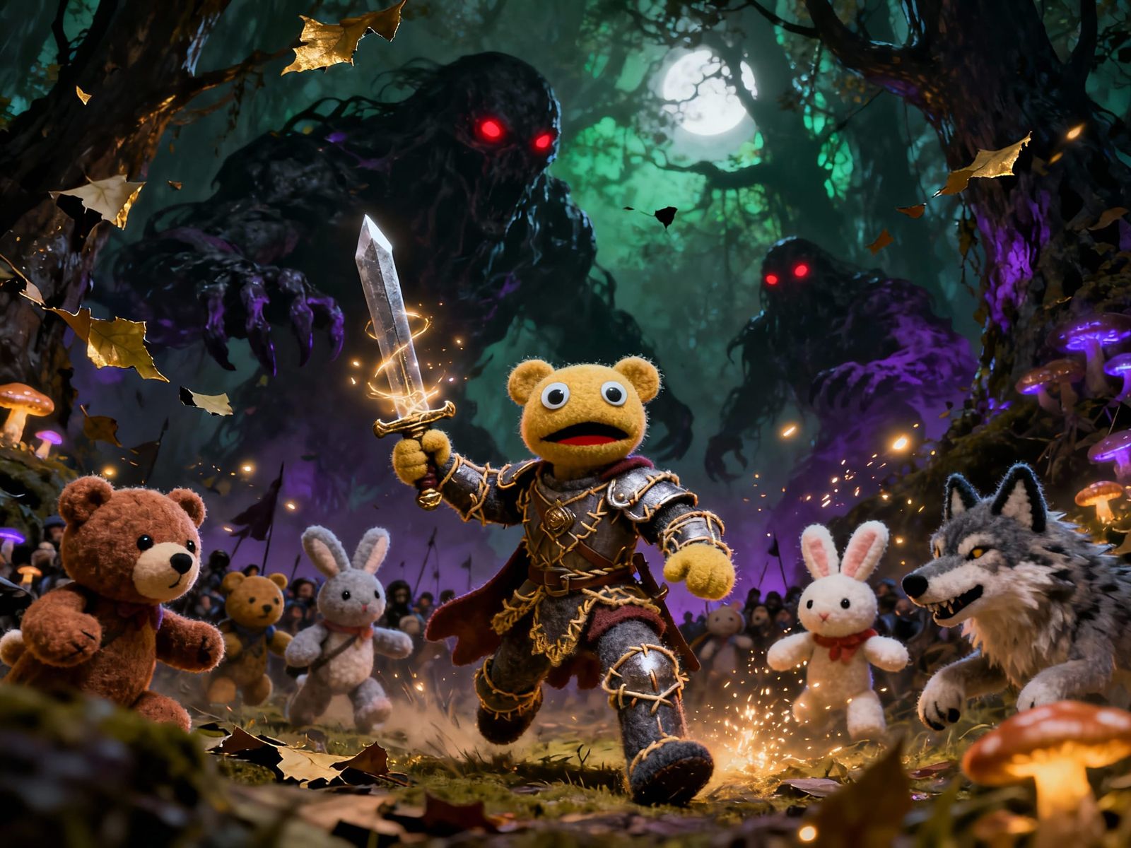 Battle Muppet in Enchanted Forest Fight