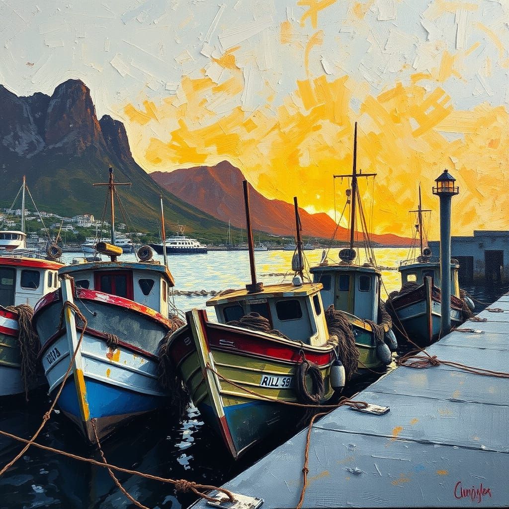 Weathered Fishing Boats at Kalk Bay Harbour