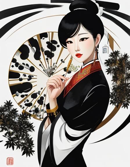 Woman, in the Style of Wu Guanzhong