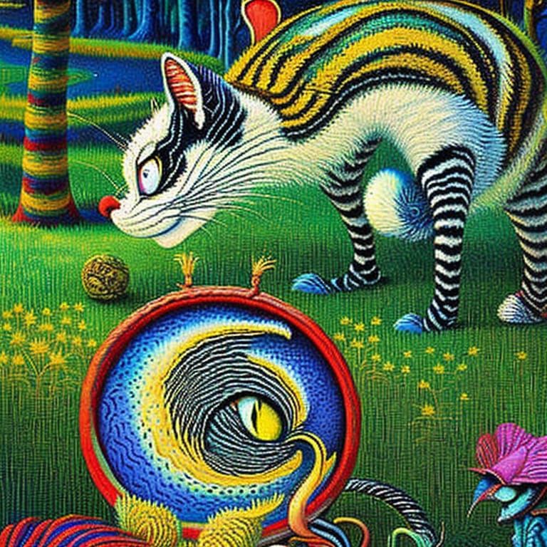 Dr. Seuss Inspired: Cheshire Cat and White Rabbit