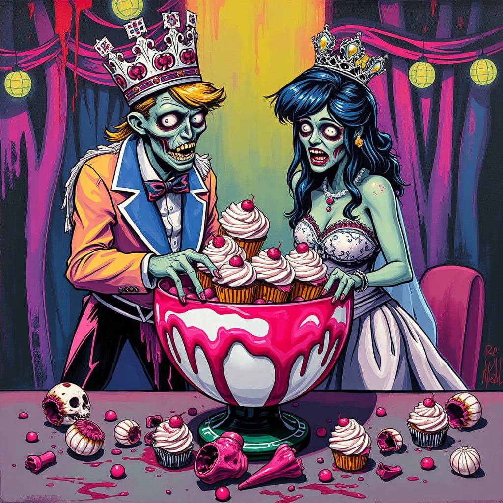 Zombie Prom Royalty at Punchbowl