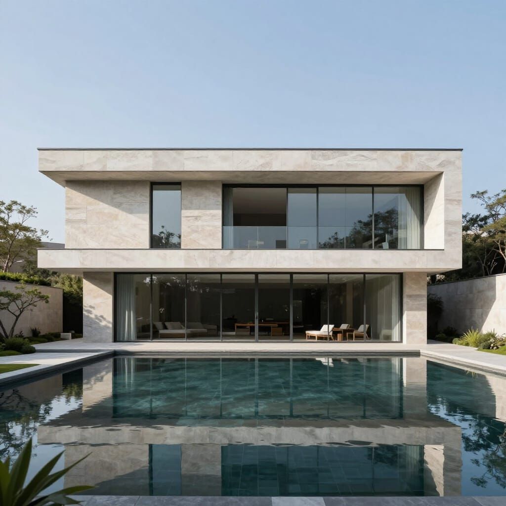 Minimalist Villa in Zen Garden with Infinity Pool