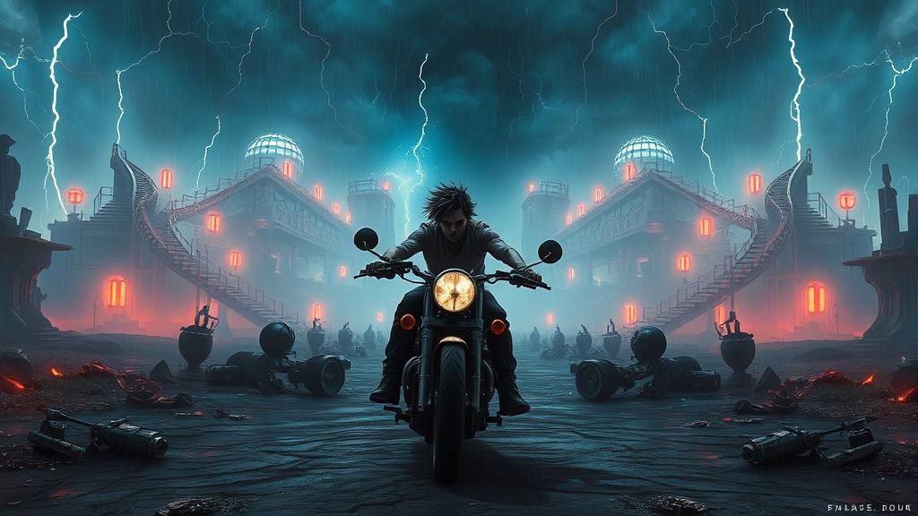 Punk Rocker in Post-Apocalyptic Wasteland