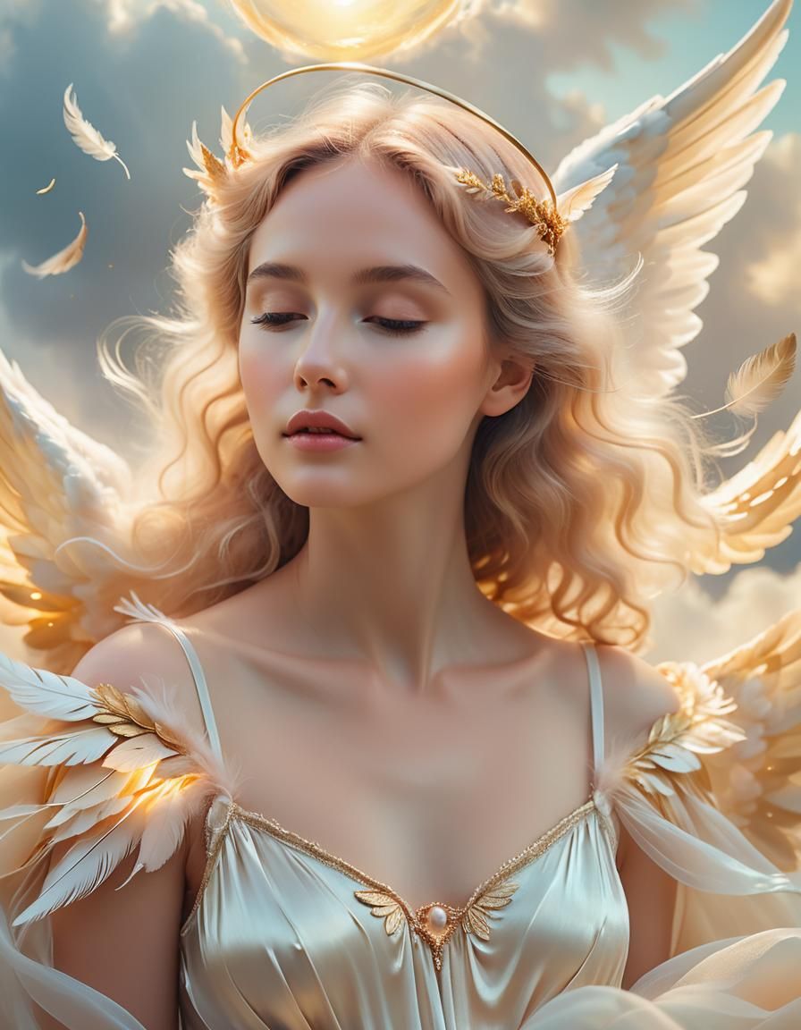 Ethereal Woman in Dreamy Surrealism