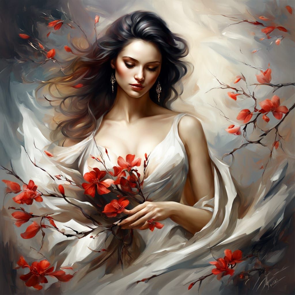Sensual Painting of Ethereal Beauty