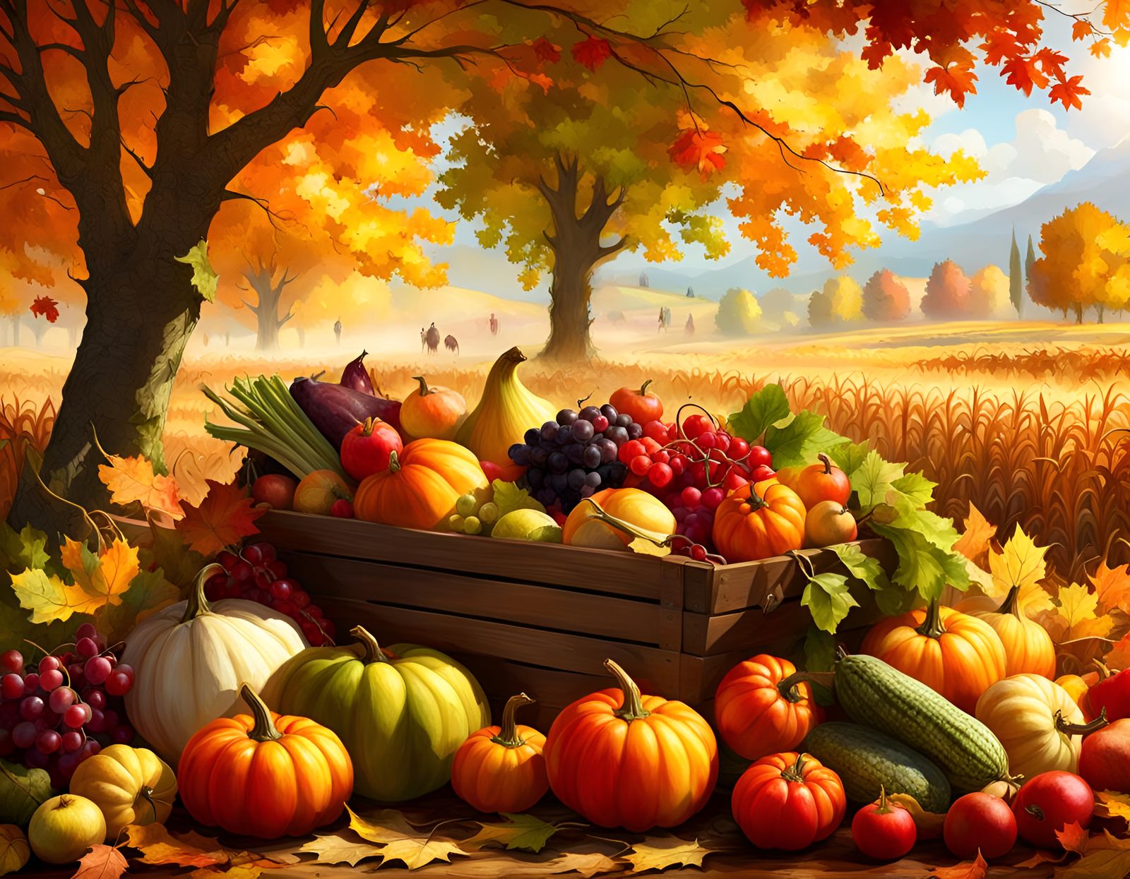 Autumn Harvest in Baroque Style