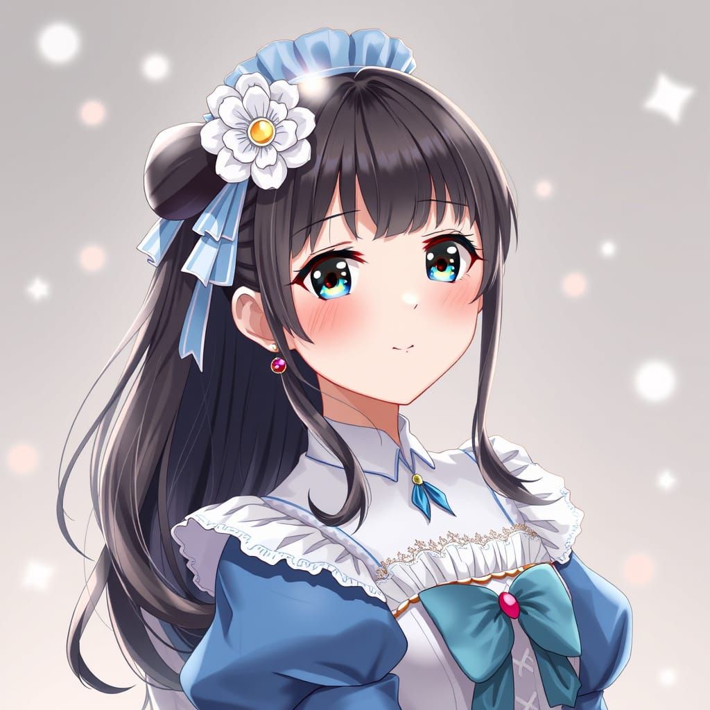 Hyper Realistic Kawaii Princess in Traditional Japanese Atti...