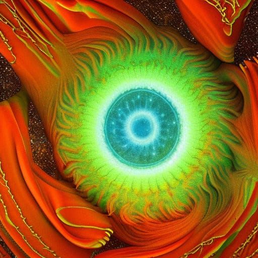 Bioluminescent Alien Plant on Strange Planet