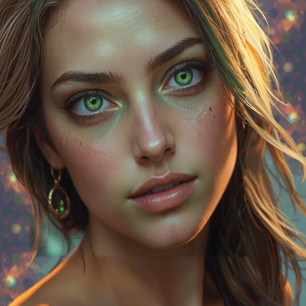 Epic Fantastical Lady in Deep Contemplation