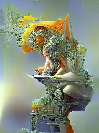 Goddess of Technology: VRay Maximalist 3D Render