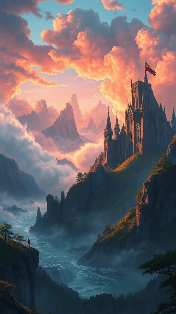 Epic Fantasy Landscape in Detailed Matte Painting Style
