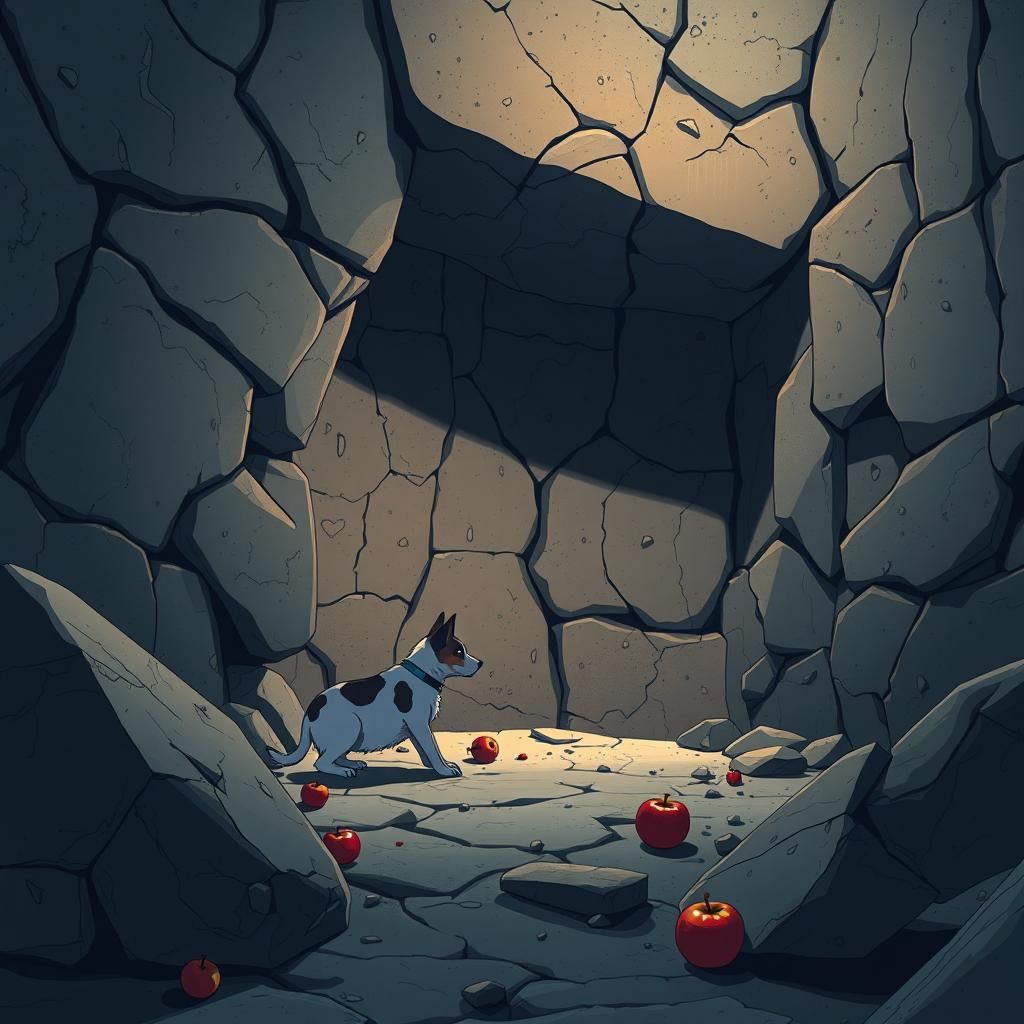 Anxious Fossil World in Deep Color Manga Style