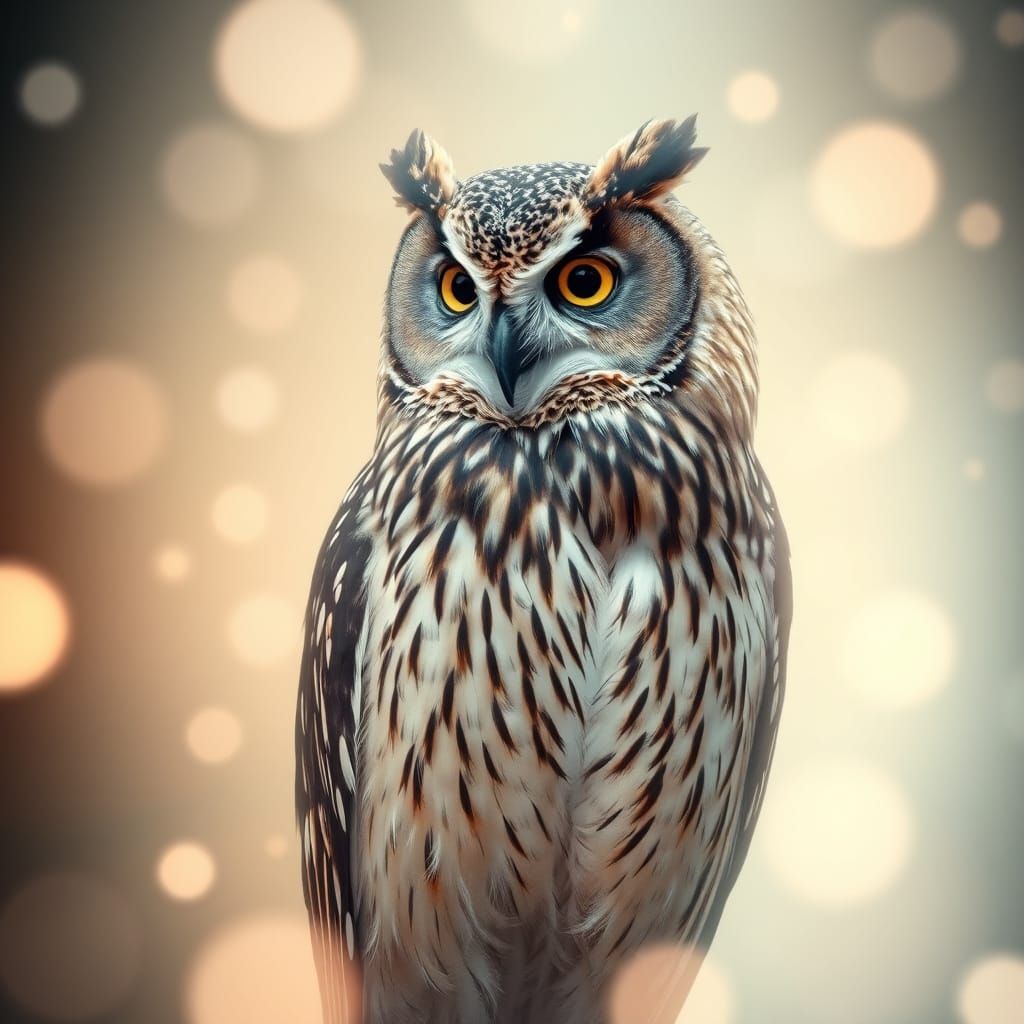 Majestic Owl in Ethereal Light