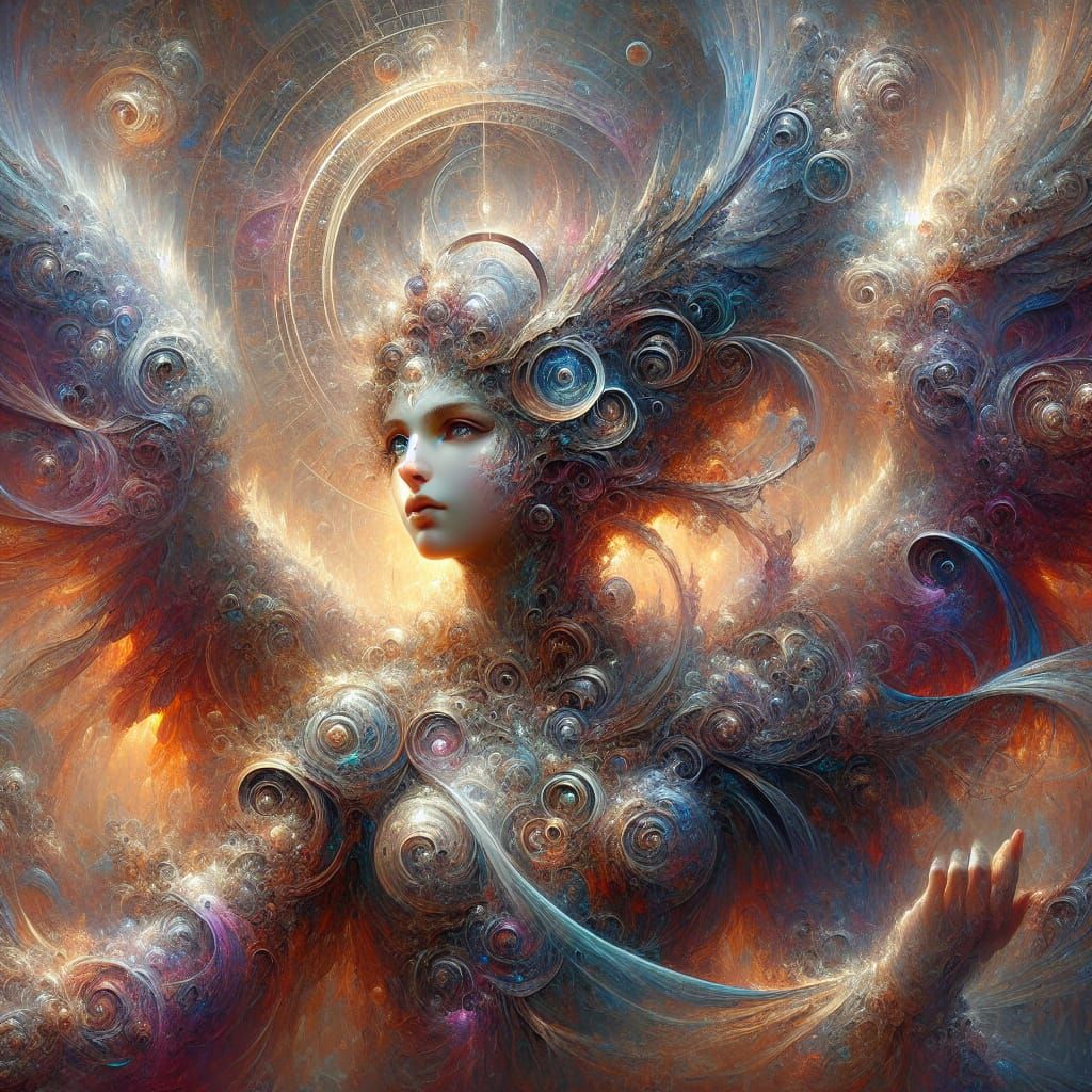 Angel Micah: Detailed Matte Painting in Fantasy Style