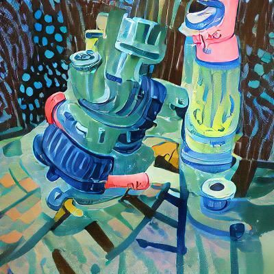 Gouache Painting of a Coupling