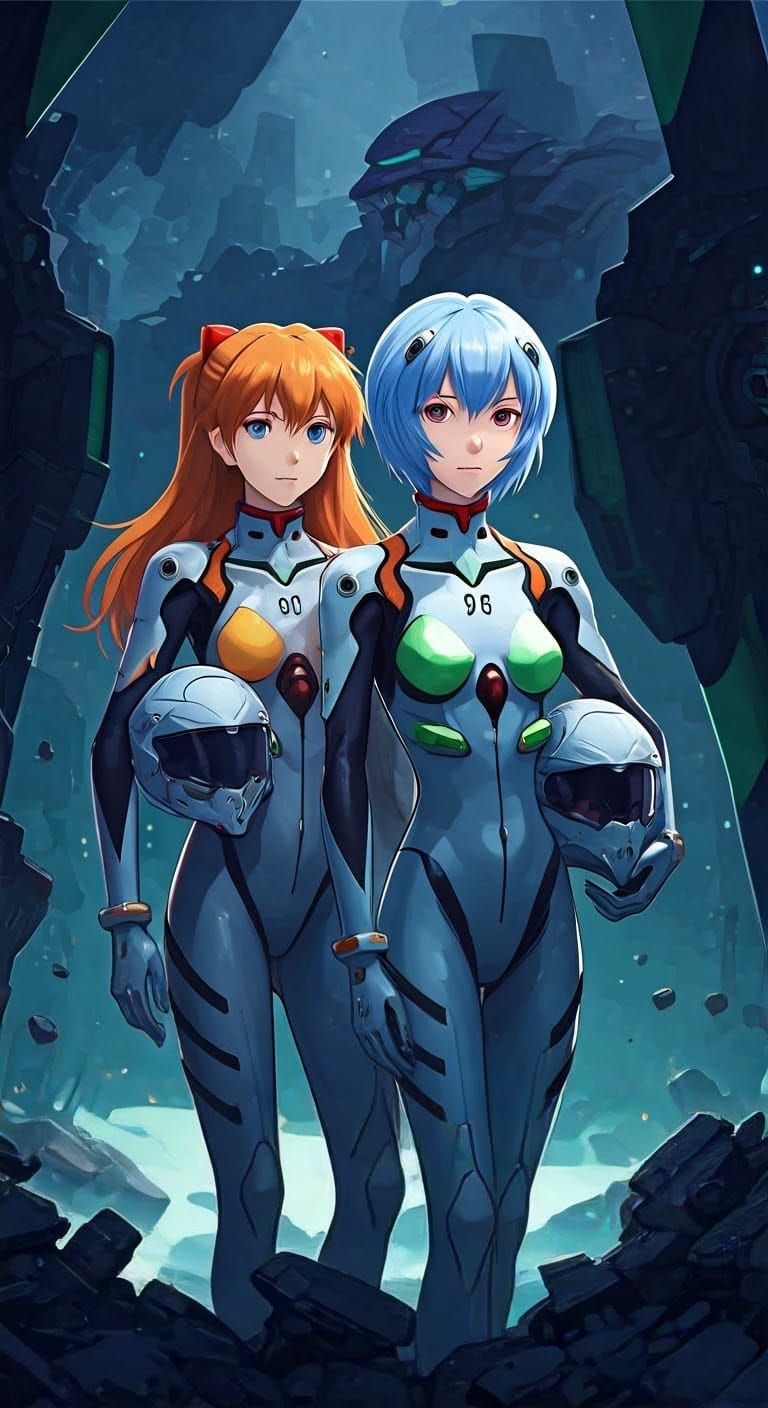 Mechanical Goddesses Stroll Among Futuristic Industrial Ruin...