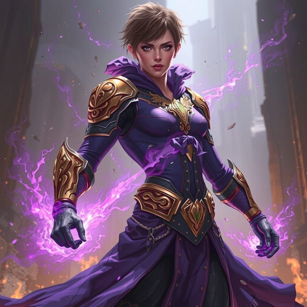 Ethereal Sorceress Unleashes Cosmic Power