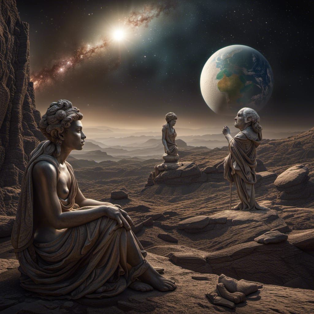 Gaia and Uranus: Hyperrealistic Contemplation in High Defini...