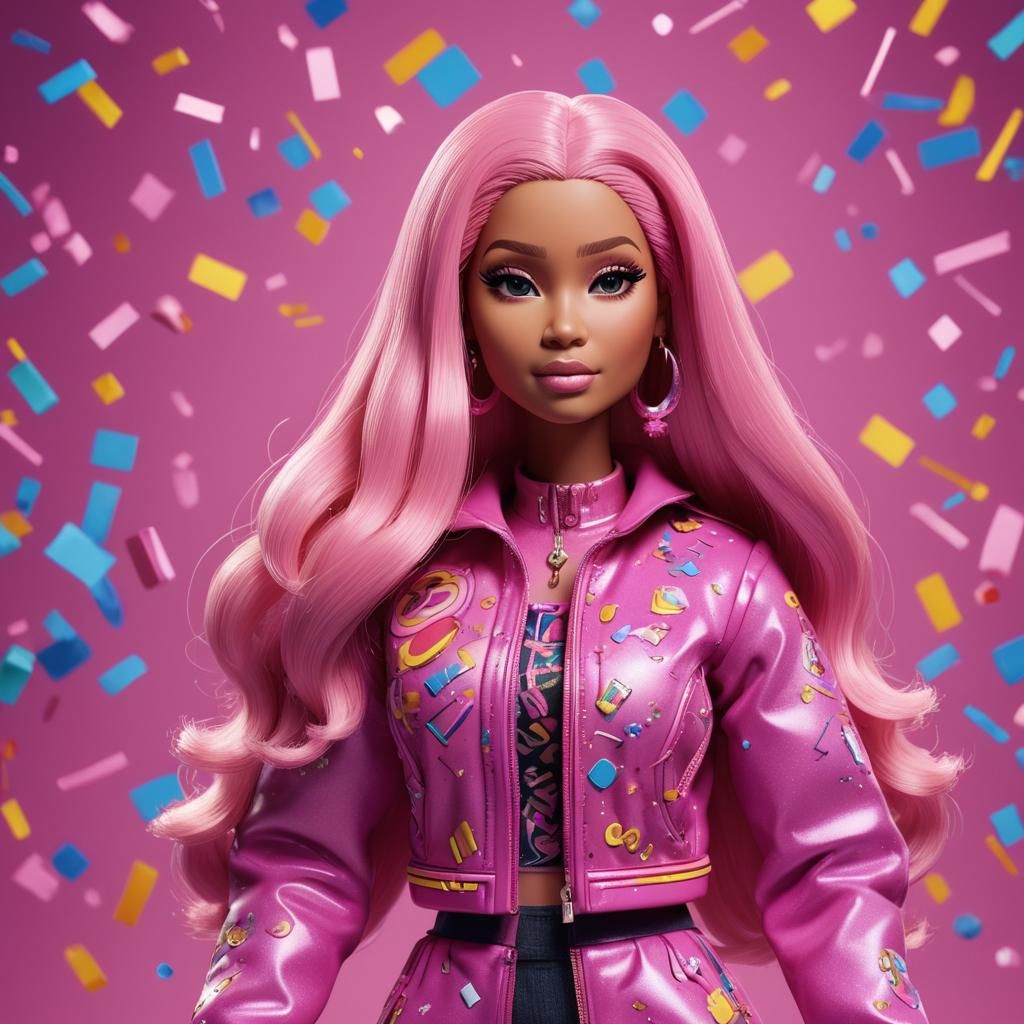 Nicki Minaj Barbie Doll: 3D Digital Art