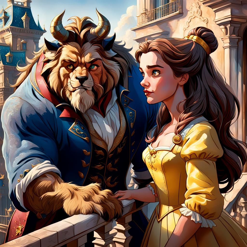 a composition of Belle and the Beast
