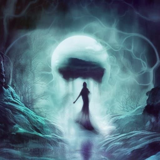 Psychedelic Neon Illustration of Breathing Struggle