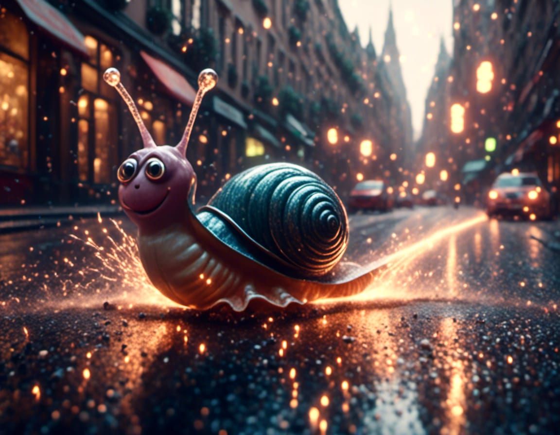 Turbo Snail Races Through City in Pixar Style