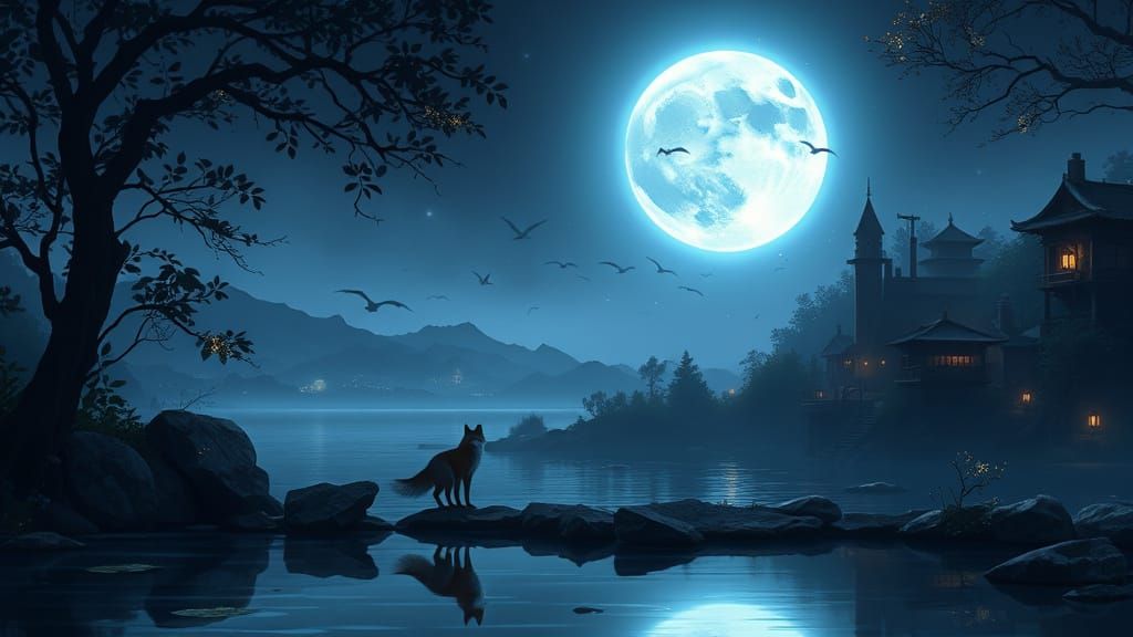 Moonlit Whispers of the Living Night