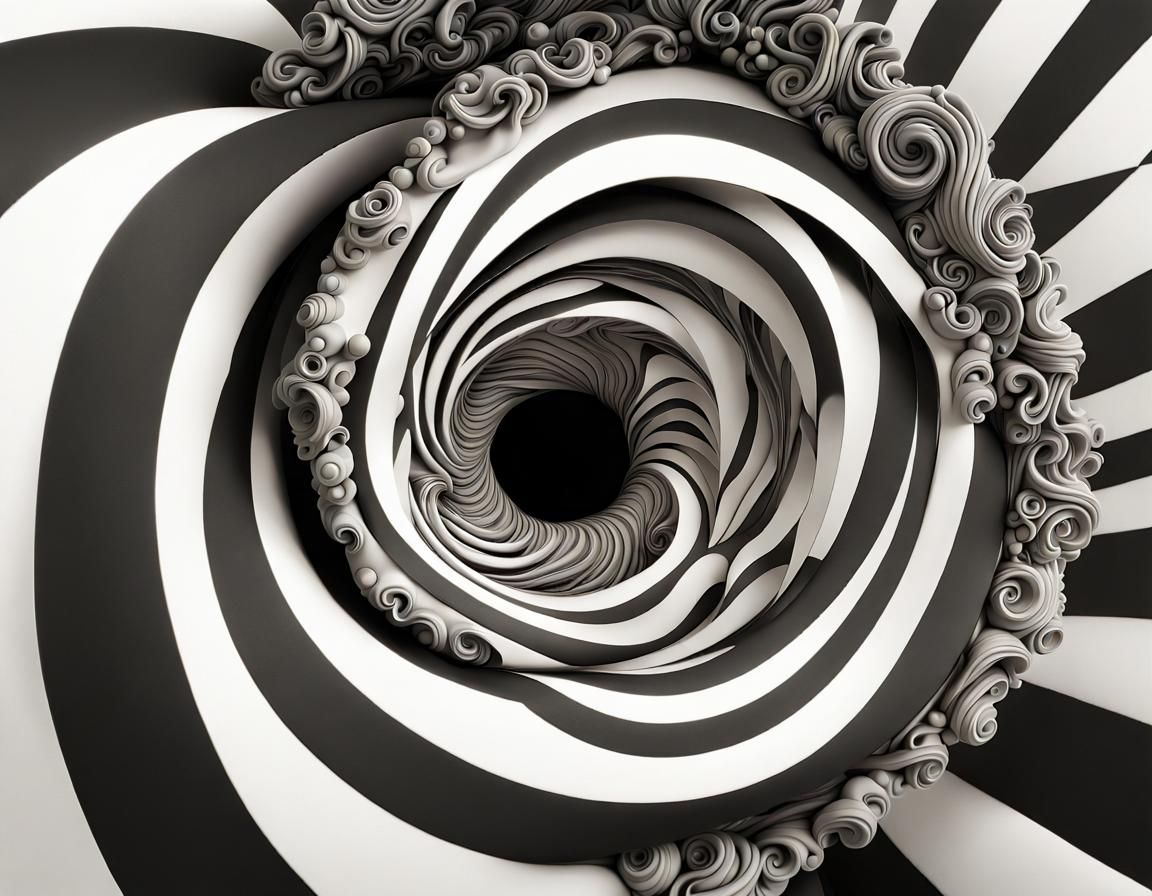spinning spiral, optical illusion