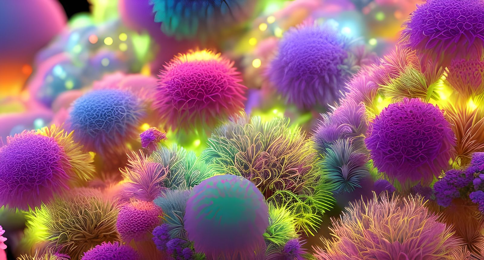 Hyperdetailed Biomorph Panorama in 3D Digital Art