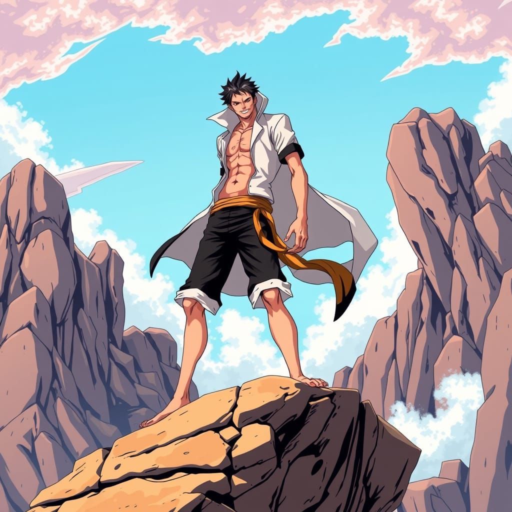 Ace from One Piece in Anime Style