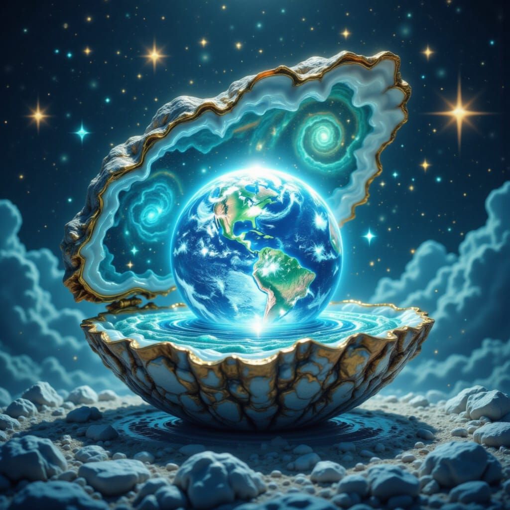 Jeweled Oyster Reveals Earth in Ethereal Style