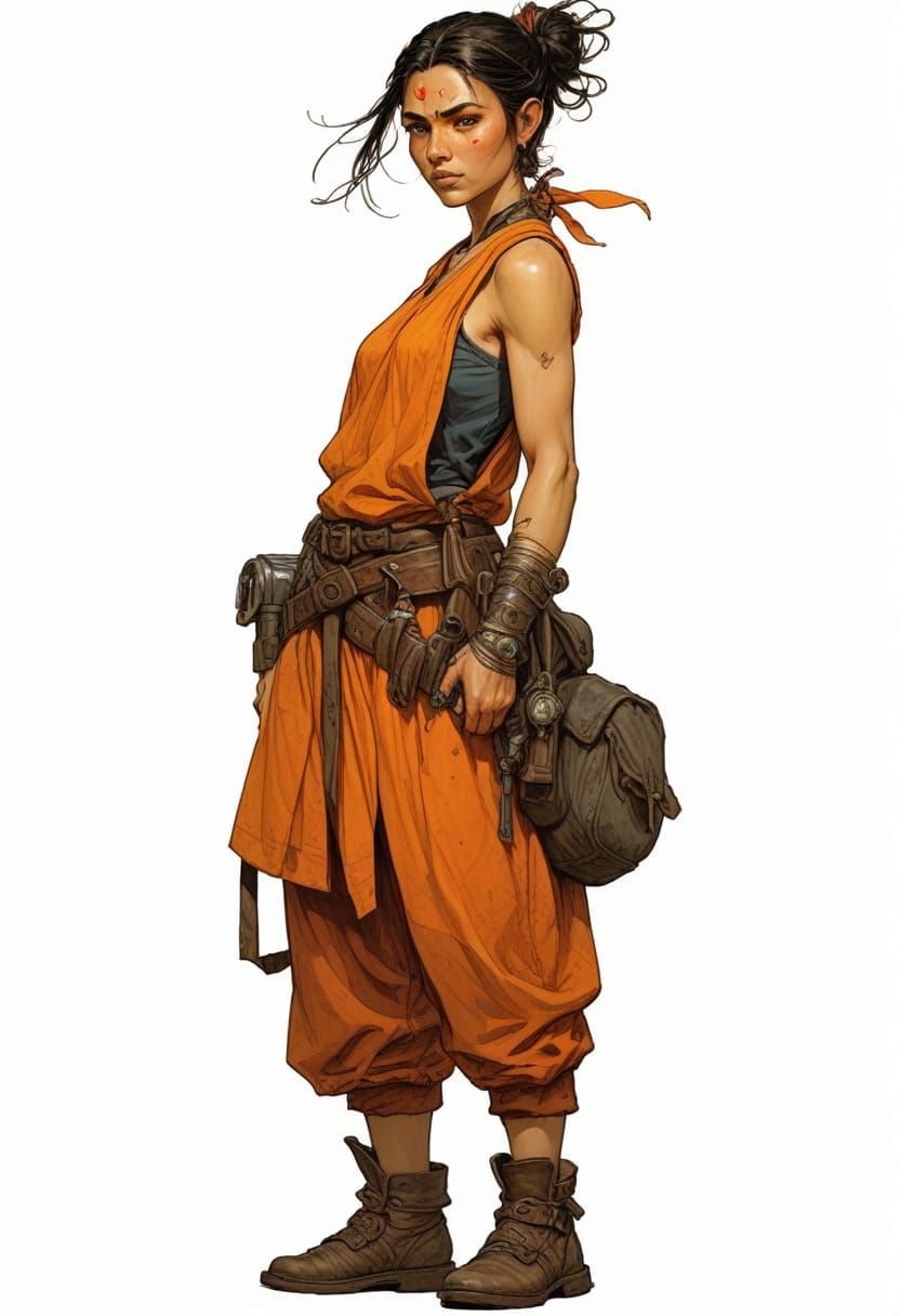 Fantasy Female Villager in Boris Vallejo Style