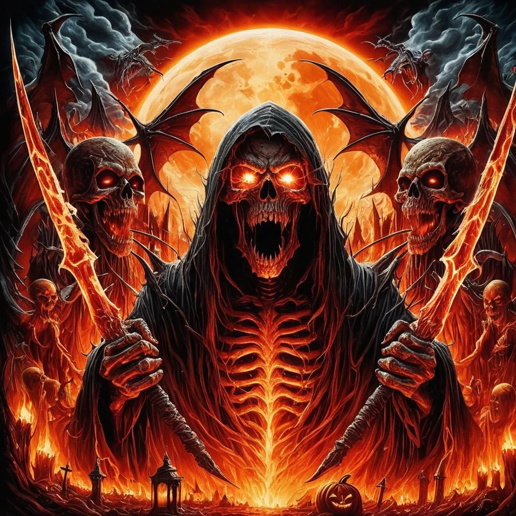 Halloween Horror: Infernal Metal Album Cover Art