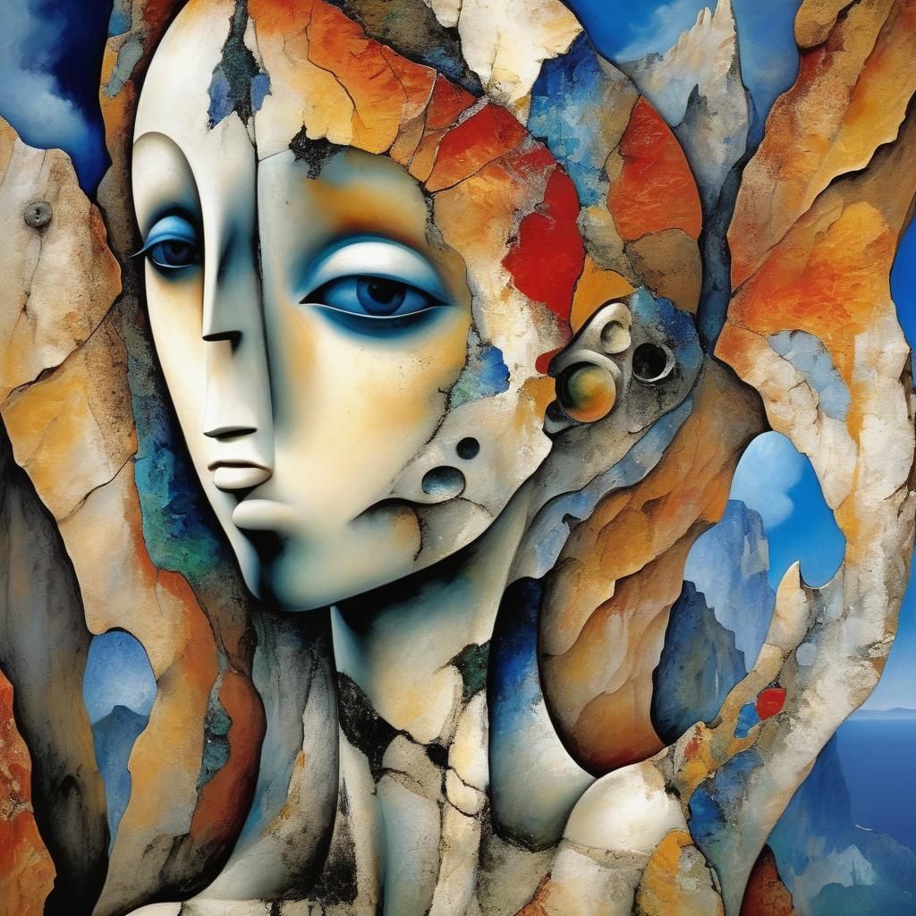 Ethereal Cliffside Masterpiece in Alien Closeup