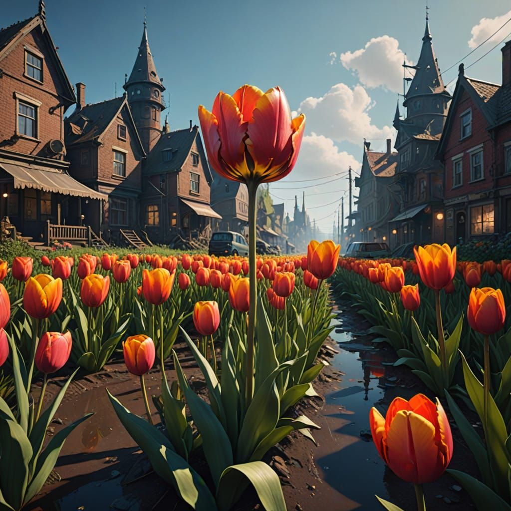 Epic 8K Tulip in Vibrant HDR