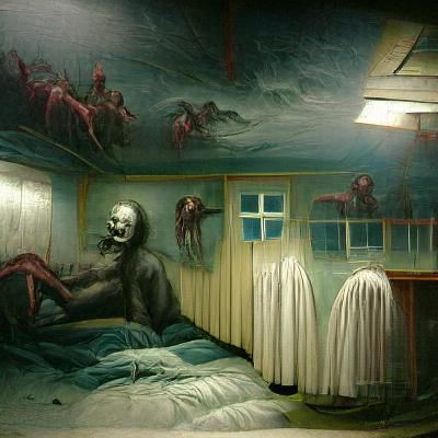 Creepy Motel in Horror Style