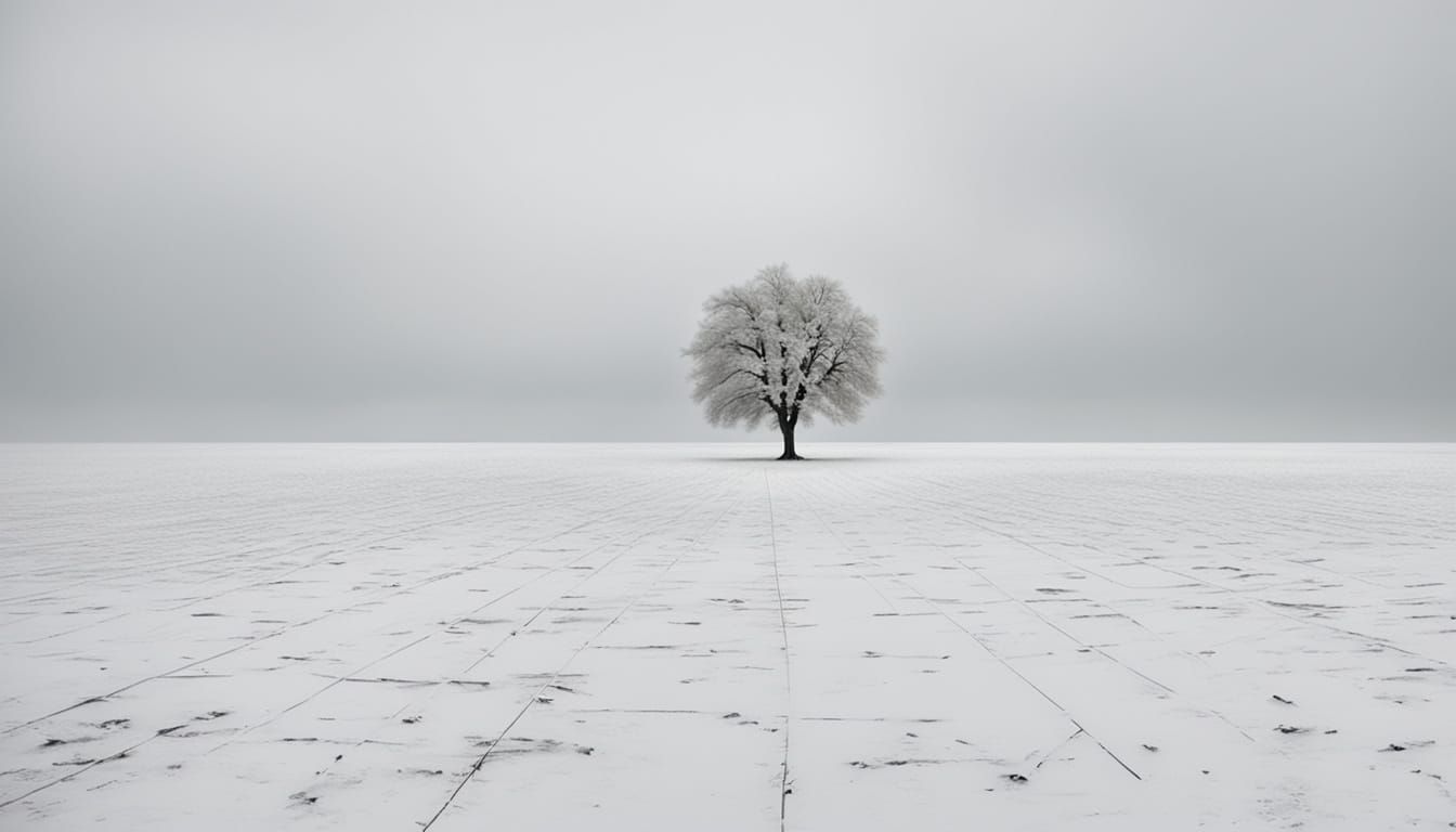 A Painting of Ethereal Emptiness in the Style of Major and M...