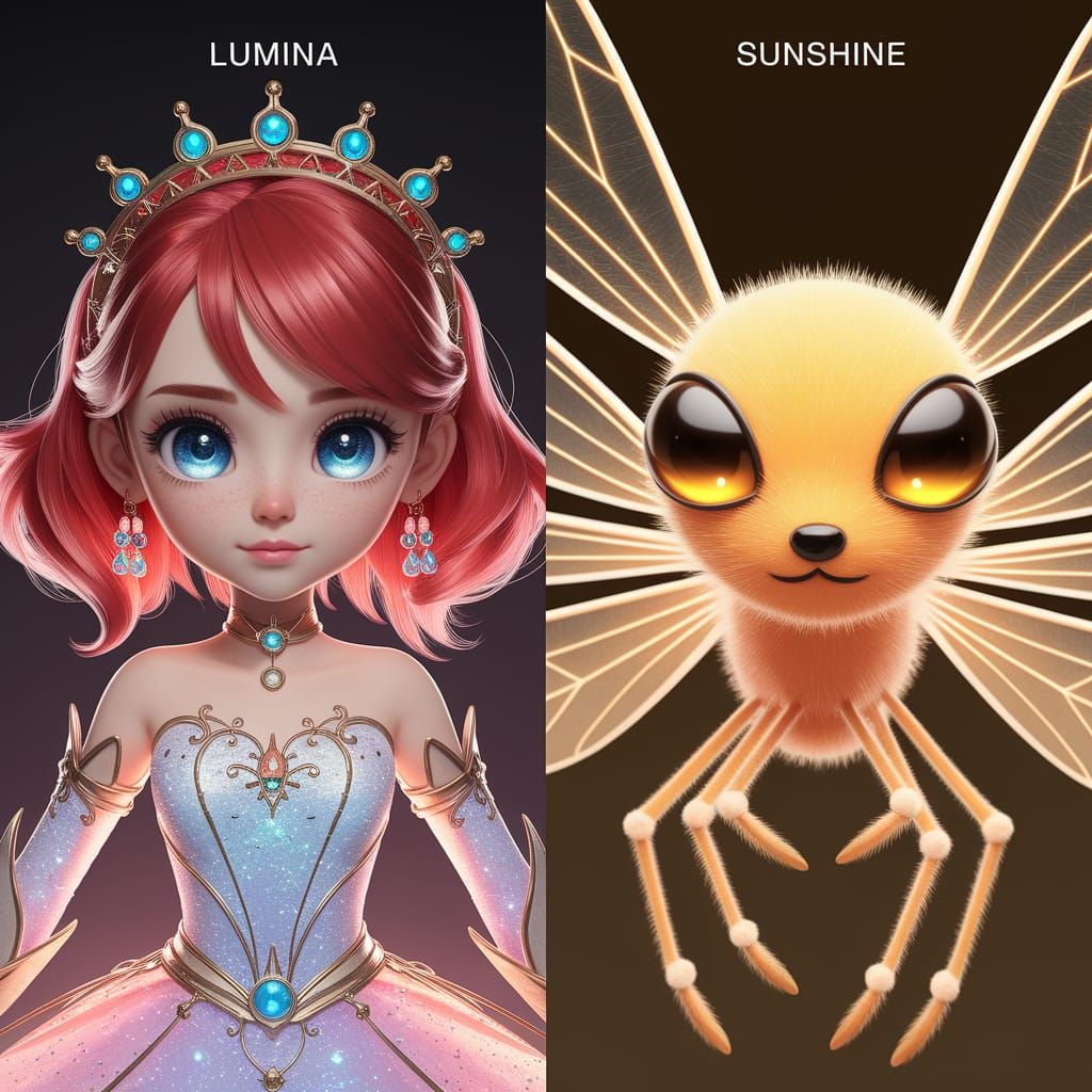Magical Girl Lumina With Firefly Guardian
