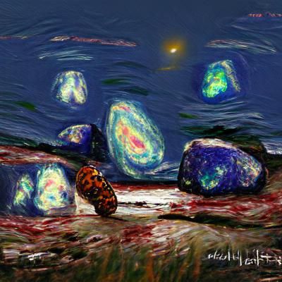 Impressionistic Galaxy Dreamscape