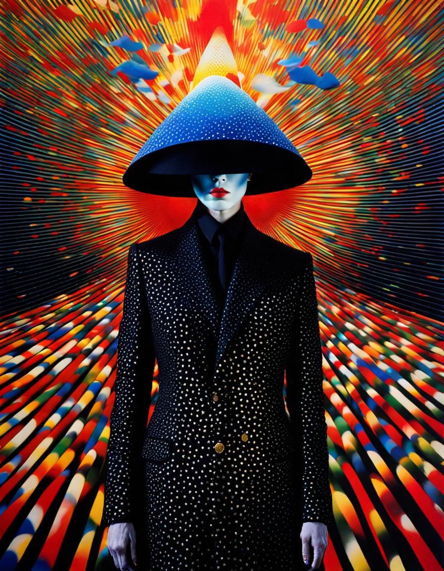 Surreal Avant-Garde Portrait in Psychedelic Style