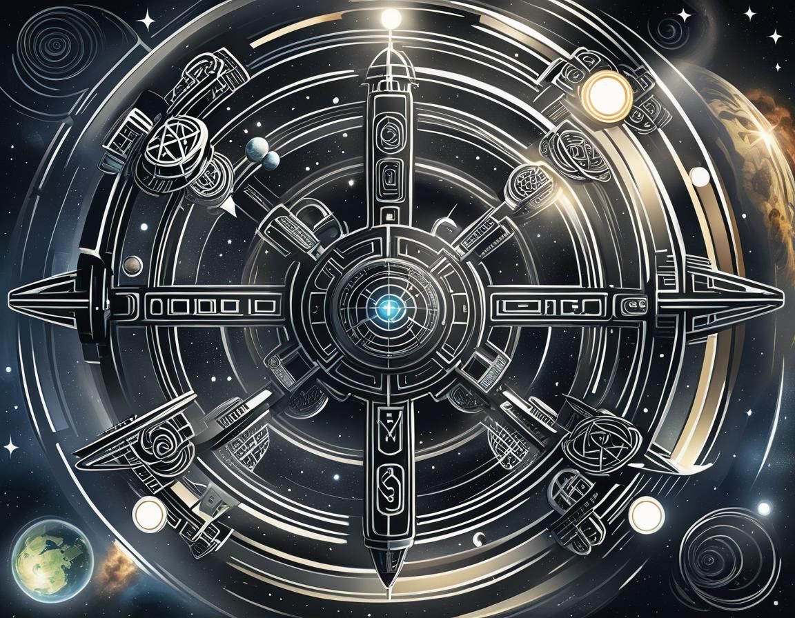 Celtic Space Station Doodle in Space